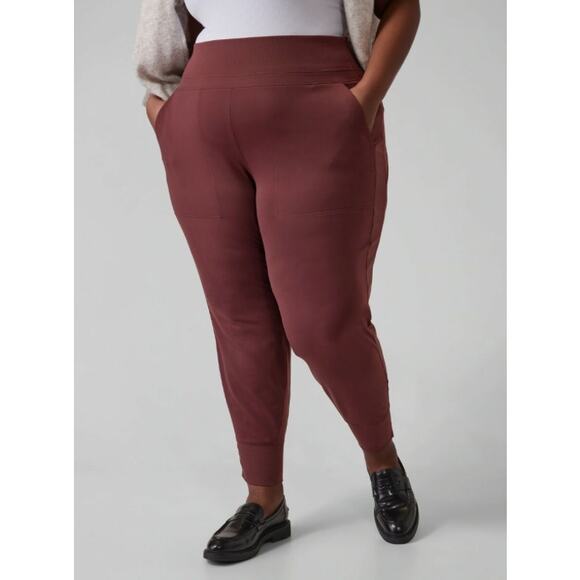 Athleta Venice Velvet Stripe Jogger Pants Decadent Chocolate SZ 1X - Picture 11 of 11